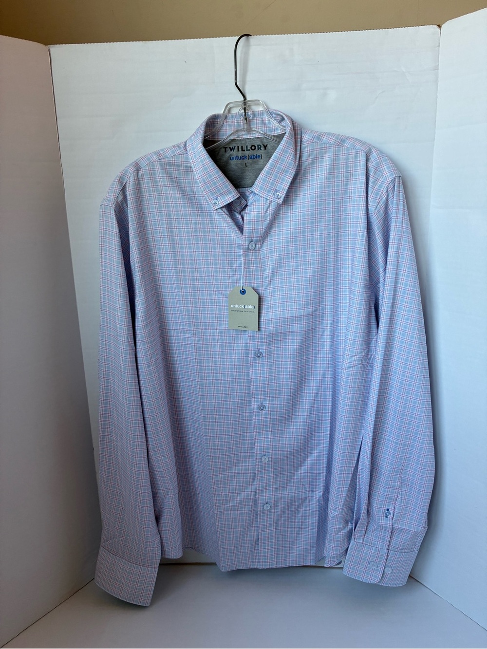 Men’s NWT UNTUCK(ABLE) Twillory Dress Shirt Large